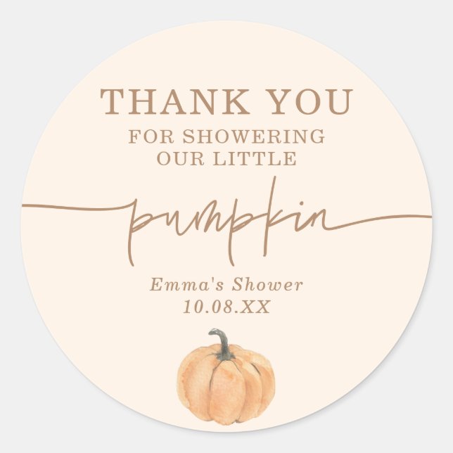 Boho Fall Pumpkin Danke, dass du Sticker hast (Vorderseite)