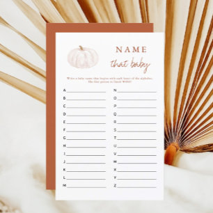 Boho Fall Pumpkin den Namen dieses Baby Showspiels