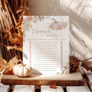 Boho fall Pumpkin Mommy oder Daddy Baby Dusche Spi