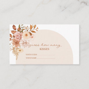 Boho Fall Rate, wie viele Küsse Bridgame Begleitkarte