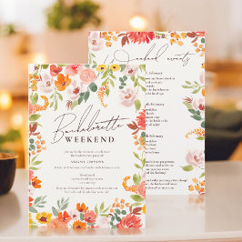 Boho Fall rustikale Hand gemalt Bachelorette Woche Einladung