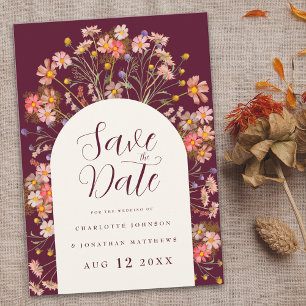 Boho Fall Rustikale Wildblume Hochzeit Save The Date