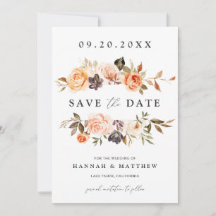 Boho Fall Save the Date, Foto Save the Date Einladung