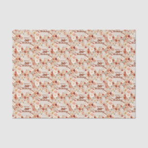 Boho Fall terracotta blush burgundy 30. Geburtstag Seidenpapier