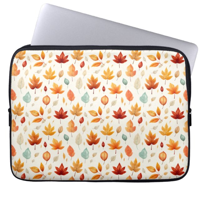 Boho Fall Verlasse Pattern Herbst Schönheit mit St Laptopschutzhülle (Vorderseite)