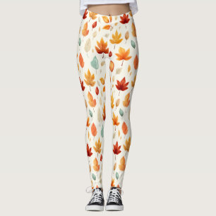 Boho Fall Verlasse Pattern Herbst Schönheit mit St Leggings