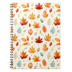 Boho Fall Verlasse Pattern Herbst Schönheit mit St Notizblock