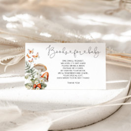 Boho Fall Wald Pilze Bücher für Baby Ticket Begleitkarte