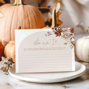 Boho fall Who is I Brautparty Game
