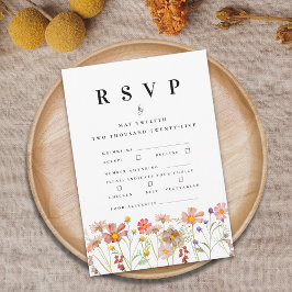 Boho Fall Wildblume Blumenmehlwahl RSVP Karte