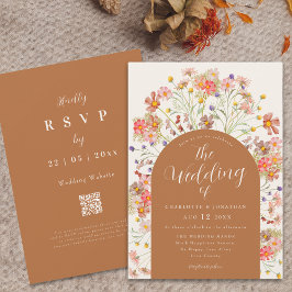 Boho Fall Wildblume Terracotta Wedding Einladung