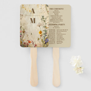 Boho Fall Wildblume Wedding Fächer