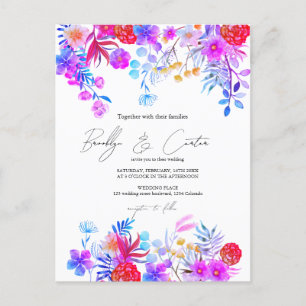 Boho fallen rustikal floral alles in einem postkarte