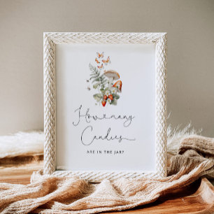 Boho fallen wild Pilze wie viele Bonbons Poster