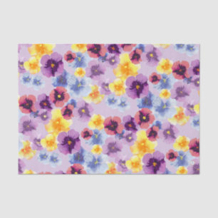 Boho farbenfrohe Blume Lila Pansy Lavendel Kunstha Seidenpapier