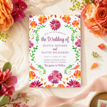 Boho farbenfrohe mexikanische Fiesta Wedding Einla