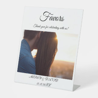 Boho Favor Photo Pedestal Sign Sockelschild