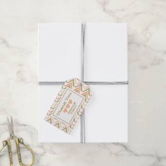 Boho Favor Tags - Peach Gold Geschenkanhänger