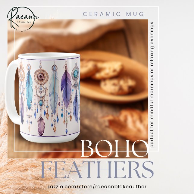 Boho-Feather-Klassiktasse Kaffeetasse (Von Creator hochgeladen)