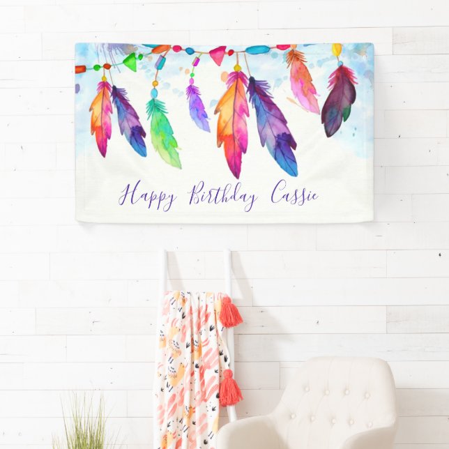 Boho Feathers Banner (Insitu)