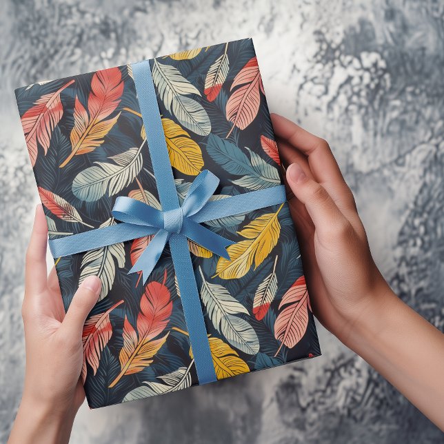 Boho Feathers Geschenkpapier (Von Creator hochgeladen)