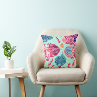 Boho Feathers Pattern Kissen