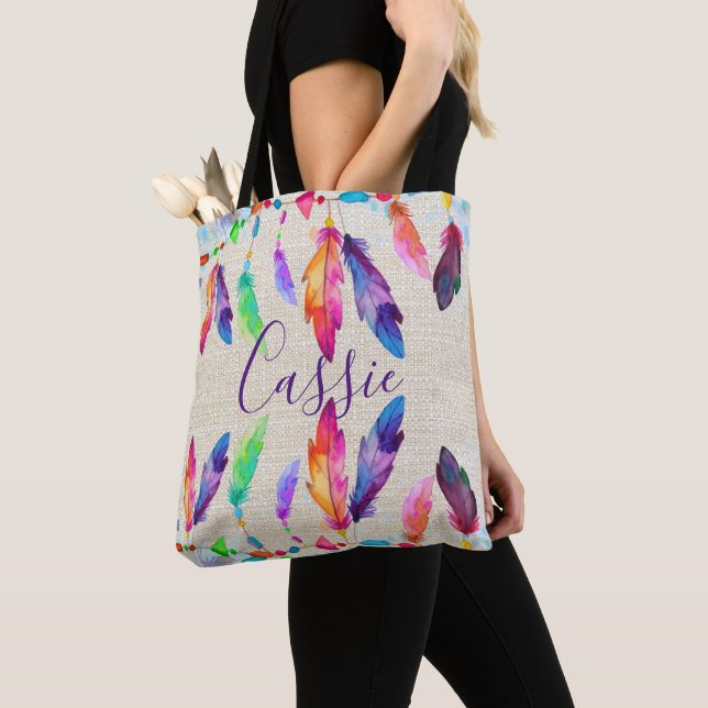 Boho feathers personalisierte Tasche (Von Nahem)