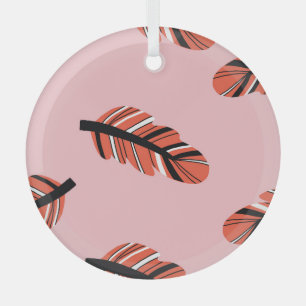 Boho Feathers: Vintag wiederholen. Ornament Aus Glas