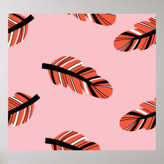 Boho Feathers: Vintag wiederholen. Poster