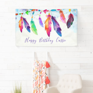 Boho-Federn Banner