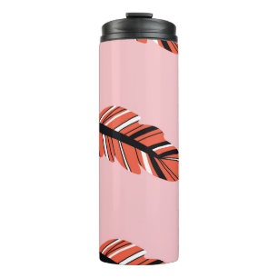 Boho-Federn: Vintage-Wiederholung. Thermosbecher
