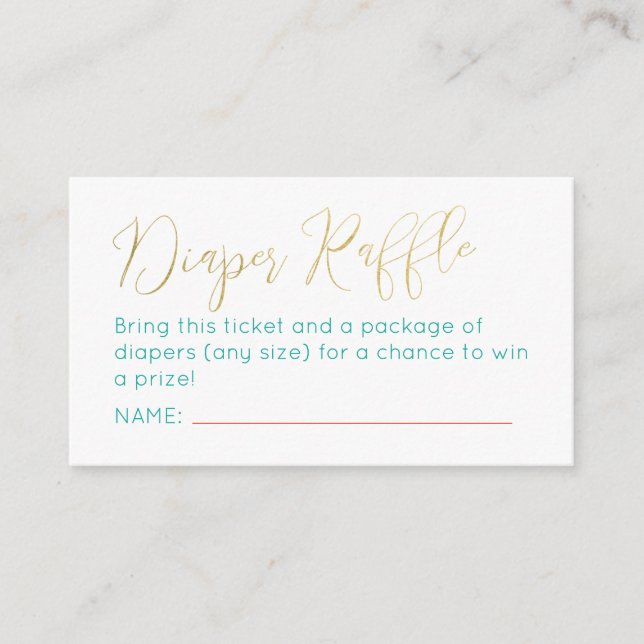Boho Fiesta Diaper Raffle Ticket Enclosure Card Begleitkarte (Vorderseite)