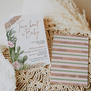 Boho Fiesta Taco Bout eine Baby-Dusche Einladung