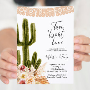 Boho Fiesta Taco 'bout Liebe Paare Dusche Einladung