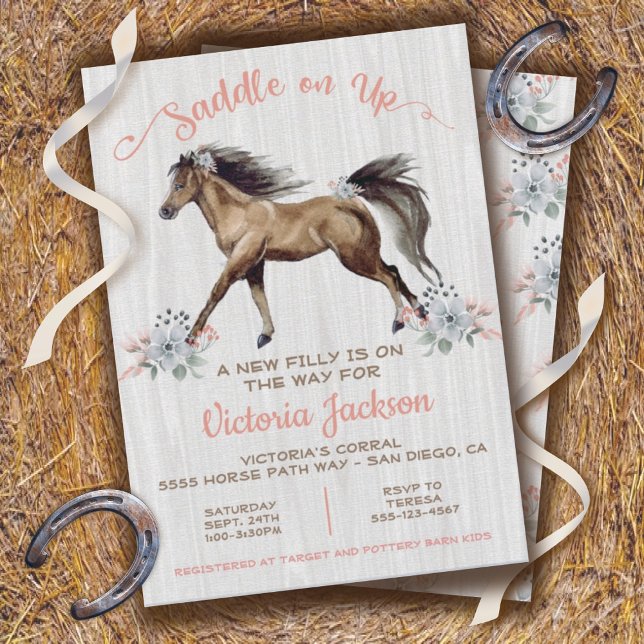 Boho Filly Horse Baby Shower Einladung (Von Creator hochgeladen)