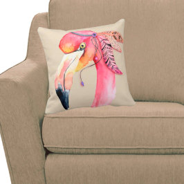 Boho Fiona Flamingo Throw Pillow Kissen