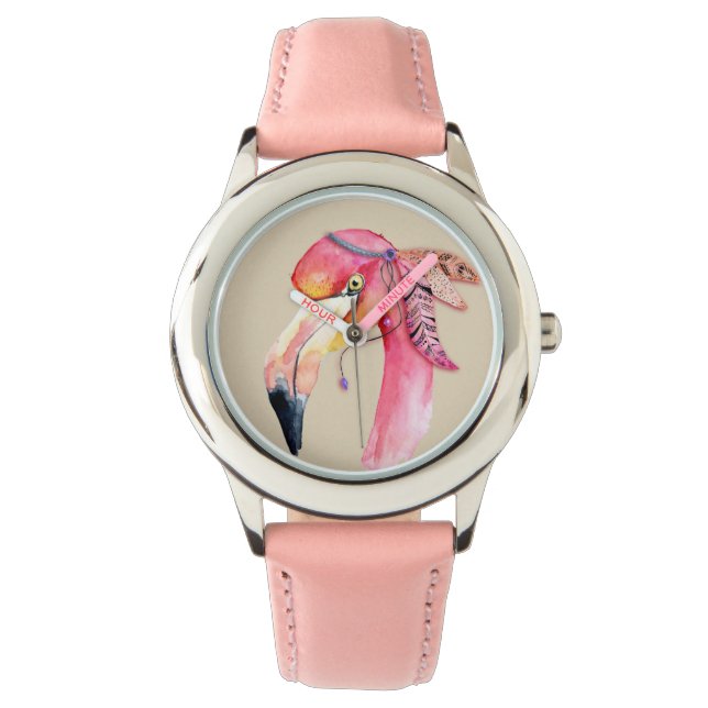 Boho Fiona Flamingo Watch Armbanduhr (Vorderseite)