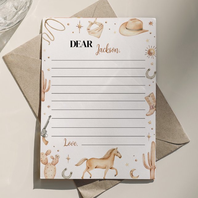 Boho First Rodeo Time Capsule Note Card Dankeskarte (Von Creator hochgeladen)