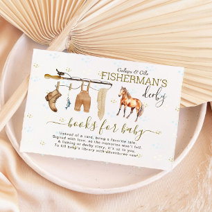 Boho Fishing Derby Baby Showbücher für Baby Begleitkarte