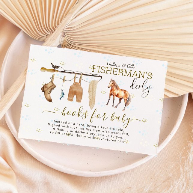 Boho Fishing Derby Baby Showbücher für Baby Begleitkarte (Von Creator hochgeladen)