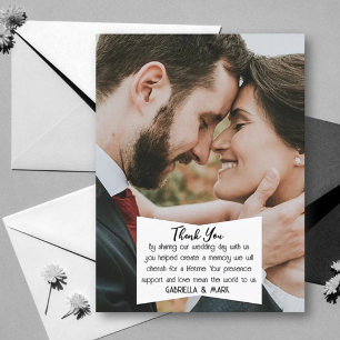 BOHO Flair! Foto Hochzeit Danke  Postkarte