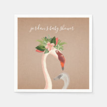 Boho Flamingo Mama + Chick Baby Showroom Napkins