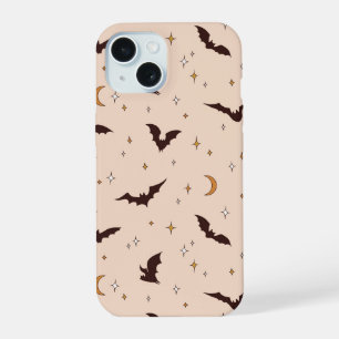 Boho-Fledermäuse und Sterne Halloween-Muster iPhone 15 Hülle