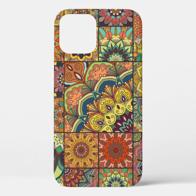 Boho Fliesen: farbiges Patchwork nahtlos Muster Case-Mate iPhone Hülle (Rückseite)