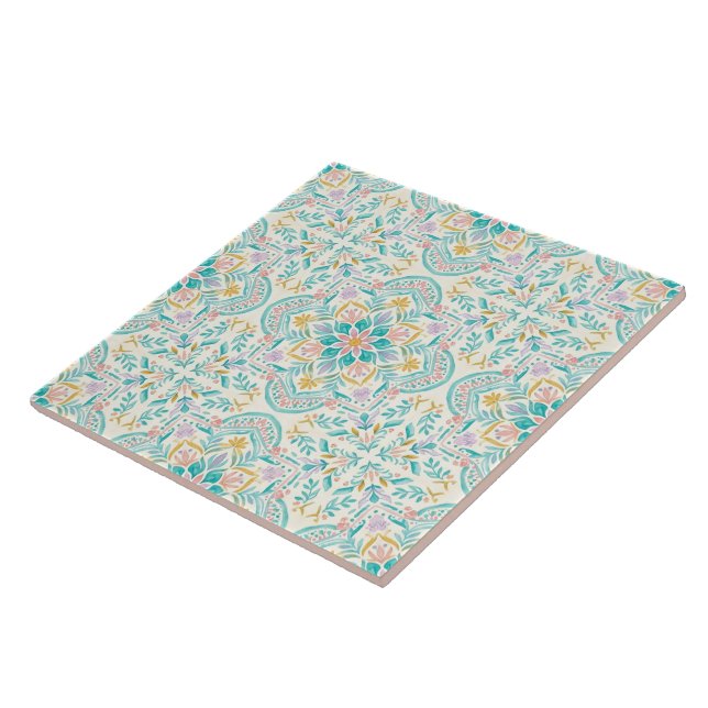 Boho-Fliesen mit Blumenmuster Fliese (Seite)