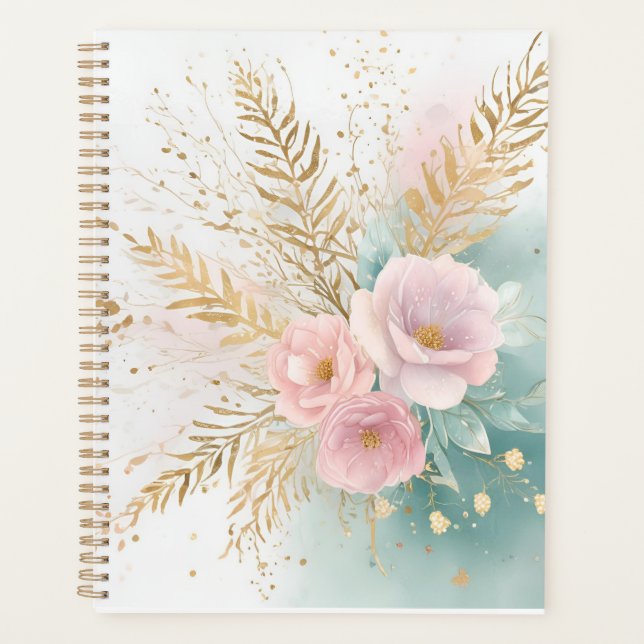 Boho Floral Aesthetic Planner | Celestial & Pastel Planer (Vorderseite)