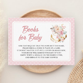 Boho Floral Anchor Nautical Girl Book Request Begleitkarte