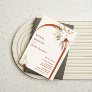 Boho Floral Arch Bridal Dusche Einladung