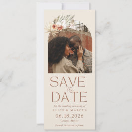 Boho Floral Arch Foto Hochzeit speichern das Datum Save The Date
