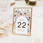 Boho Floral Arch Wedding Tischnummer<br><div class="desc">Chic,  modern und perfekt für Hochzeiten im Frühling und Sommer. Diese Tischnummer ist mit atemberaubenden handbemalten bohenhaften Wasserfarbenfloralen in Cremetönen,  Elfenbein,  Salbei,  Bordeaux und staubigen Blautönen ausgestattet,  die um einen trendigen Bohhobarsch angeordnet sind. Weitere Produkte finden Sie in der modernen Boho Chic Floral Wedding Collection.</div>